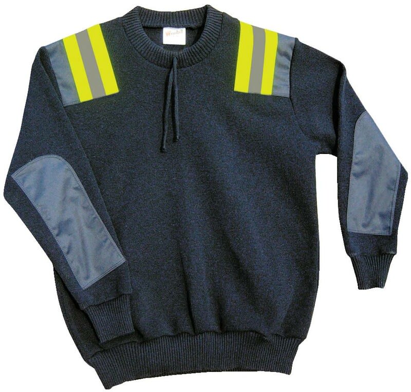 TimBo, Crew Neck Reflective Patch Jumper - Navy (Size: L)