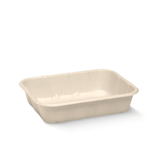 Biopak BioCane Produce Tray 500g-182 x 137 x 41mm-500-Case