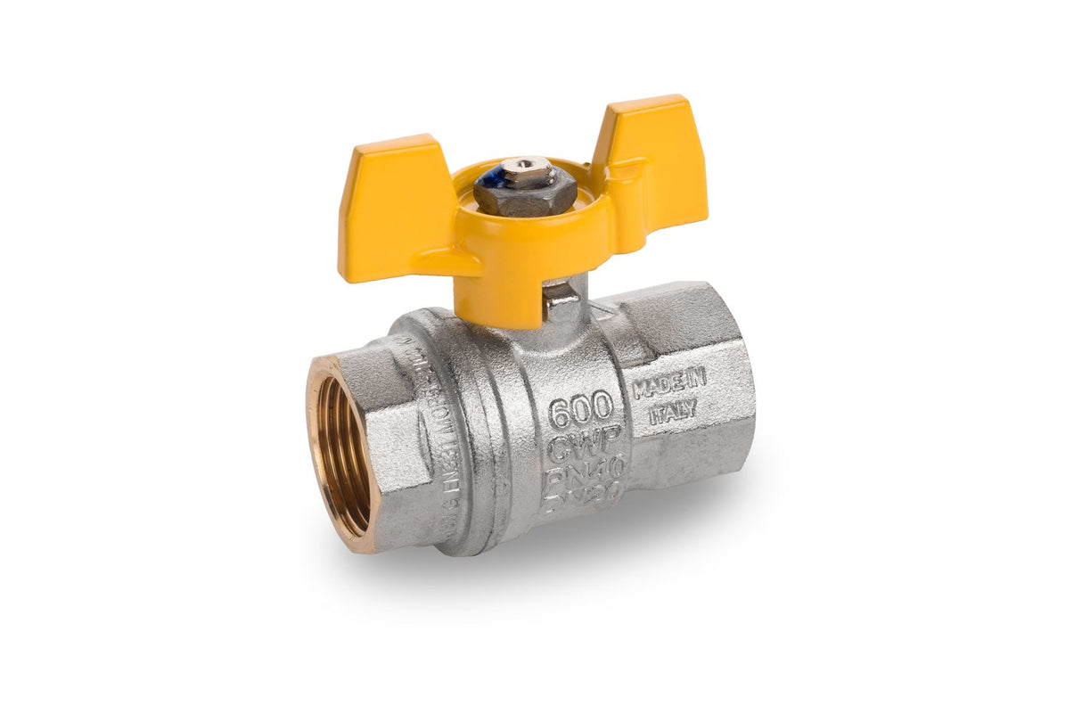 RuB s.84 Gas Brass Ball Valve with T-handle 8mm BSPT