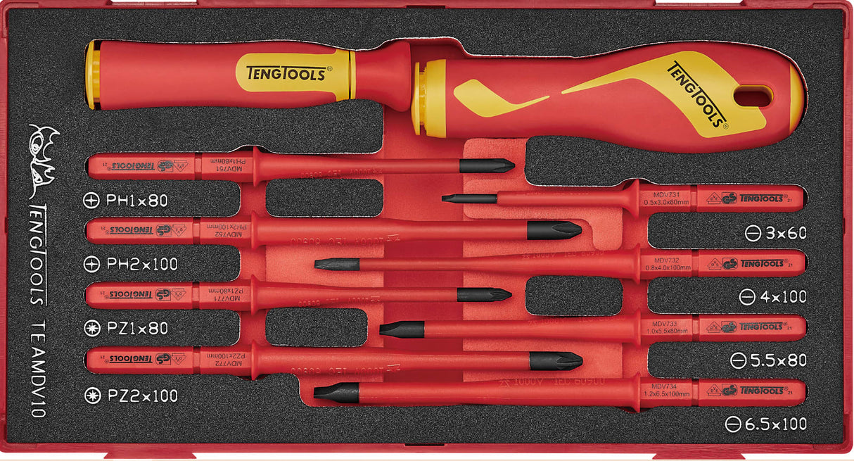 Teng Interchangeable Blade Set Insulated 270 x 143 x 50mm 10 Piece (Set)