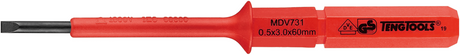 Teng 1000V screwdriver with a 3mm flat tip, designed for electrical safety in live environments up to 1000 volts.