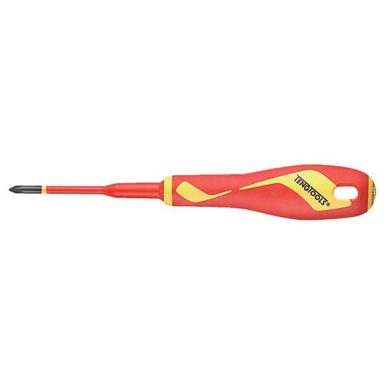 Teng MD 1000V VDE Screwdriver PH-1 x 80mm, safe for live use, slim design, insulated handle, and strong TT-MV PLUS steel.