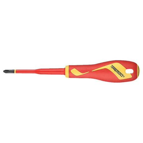 Teng MD 1000V VDE Screwdriver PH-2 x 100mm with insulated handle for safe use up to 1000V, designed for precise and fatigue-free work.