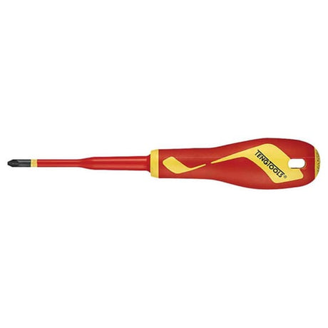 1000V insulated PZ-2 screwdriver with ergonomic handle, reduced blade diameter for tight spaces, made from durable TT-MV PLUS steel.