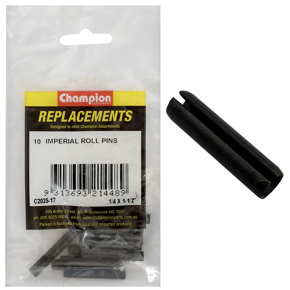 Champion Imperial Roll Pin 1/4" - 1-1/2" Pack of 10