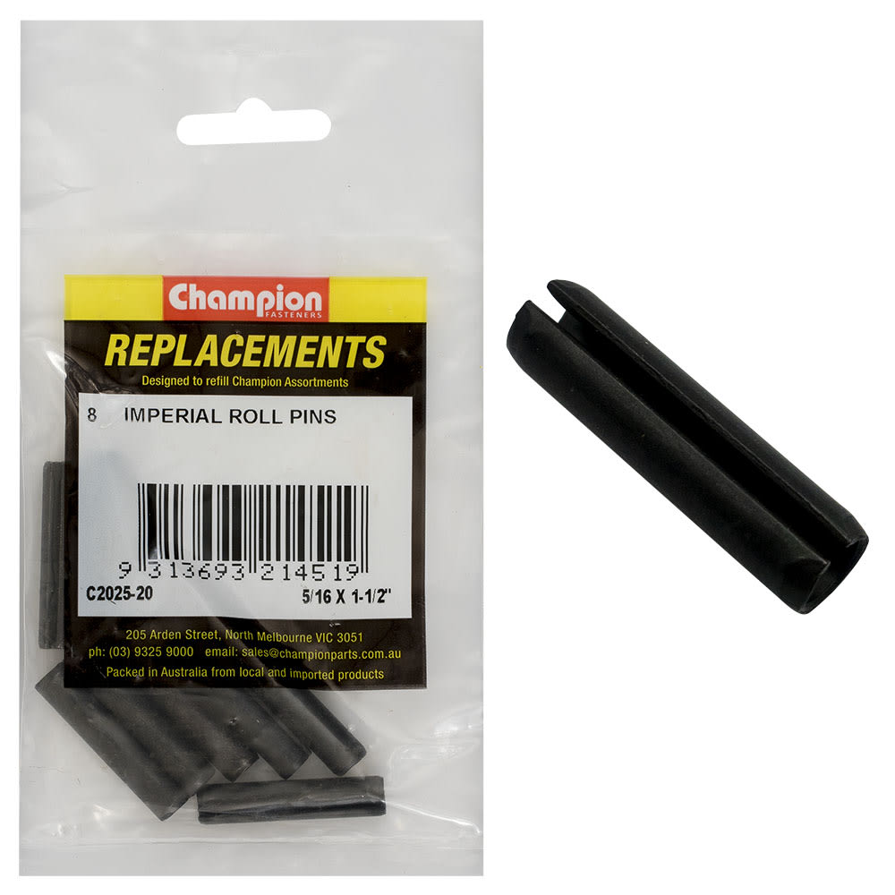 Champion Imperial Roll Pin 5/16" x 1-1/2" Pack of 8