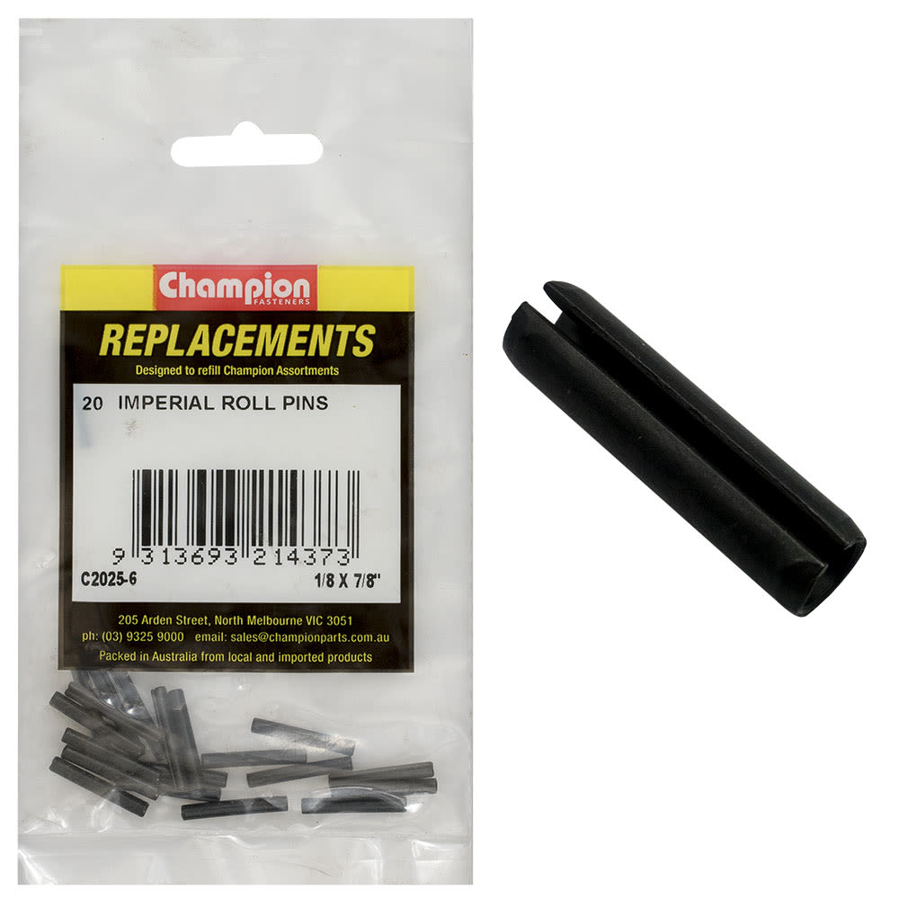 Champion Imperial Roll Pin 1/8" x 7/8" Pack of 20