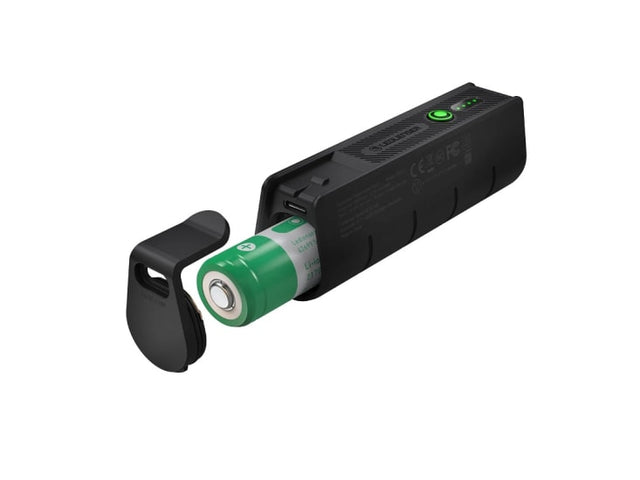 Image of Ledlenser Powerbank Flex5, a robust IP65-rated charger with 4500 mAh capacity, featuring six functions for versatile use.