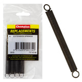 Champion 3" x 7/16" extension springs, 18-gauge, durable and flexible, perfect for DIY and professional projects. Pack of 4.