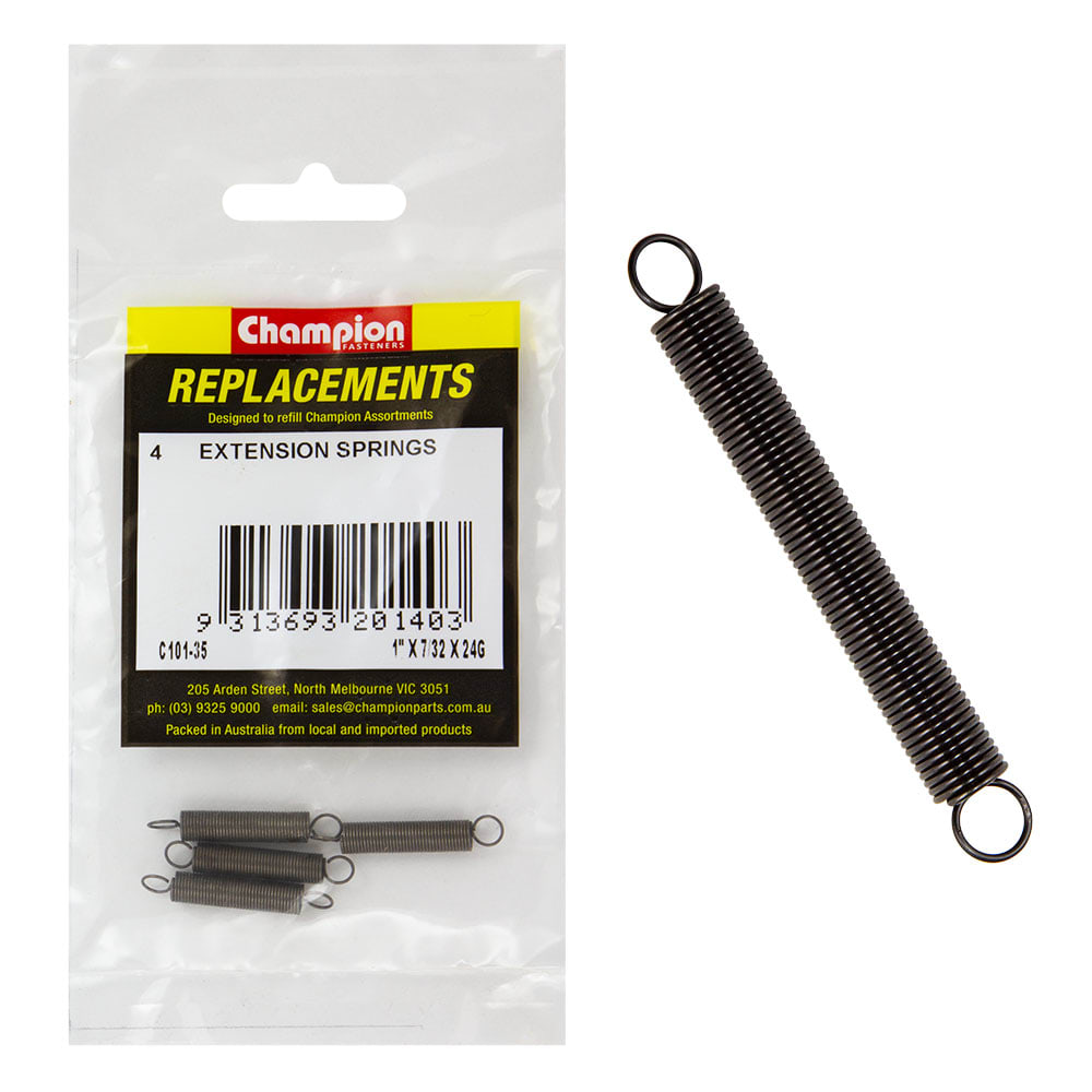Champion Extension Spring 24G 1" x 7/32 Pack of 4