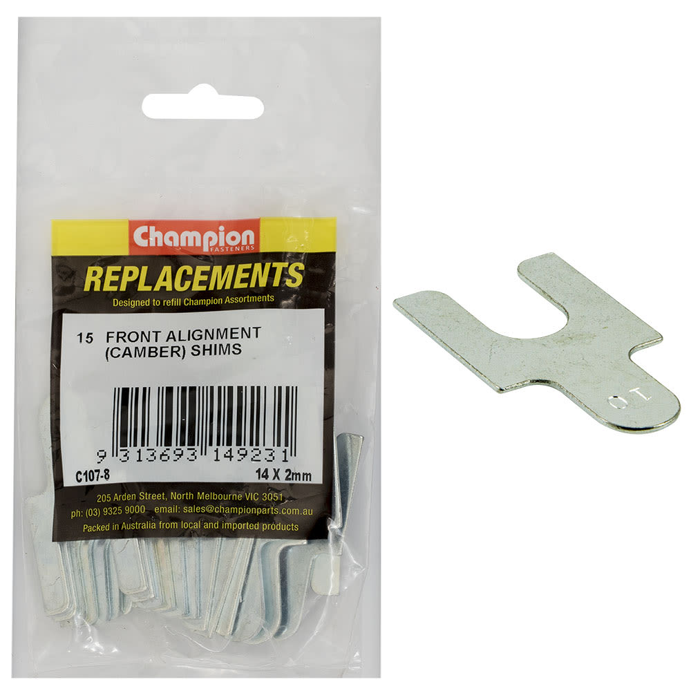 Champion Front Alignment Shim 14mm x 2mm Pack of 15