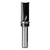 Carbitool Trim Bit Shear Flush-1/2" with down shear carbide tip, ideal for precise trimming of soft, splinter-prone timbers.