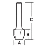 Carbitool Combination Flush Trim Bit 1/4"