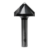 Carbitool Vee Groove Bit, 18mm x 90 Deg, carbide-tipped for precise decorative cuts in woodworking projects.