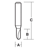 Carbitool Veining Bit Solid Carbide 3.2mm