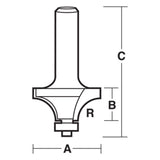 Carbitool Rounding Over Bit 1/4" Shank 6mm