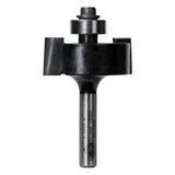 Carbitool 1/4" shank rebating bit with carbide tips, 2 flutes, ball bearing guide for precise woodworking and mar-free finish.