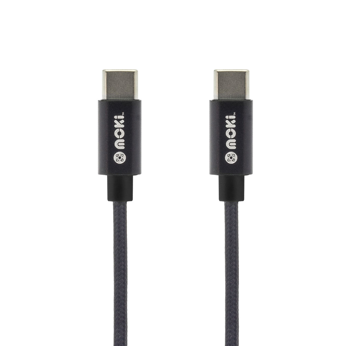 Moki Braided Type C to Type C Cable- Black 90cm (Each)