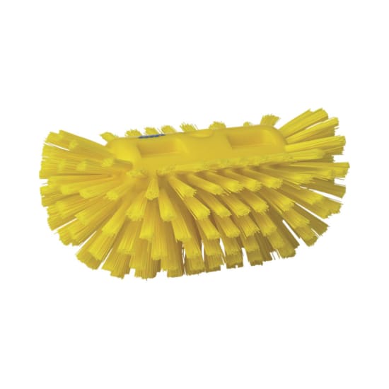 Oval-shaped Vikan Tank Brush Hard 205mm with stiff bristles for efficient scrubbing in industrial tanks and equipment.