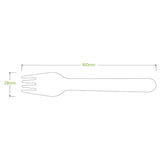 BioPak Wooden Fork 16cm 2000 (Case)