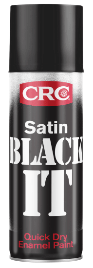 CRC 5112 Black It Satin 400ml 6 Pack – quick-drying enamel paint, durable finish for metal, wood, and plaster surfaces.