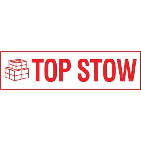 Top Stow Shipping Labels in a box of 250, measuring 30mm x 127mm, ideal for efficient and professional shipping.