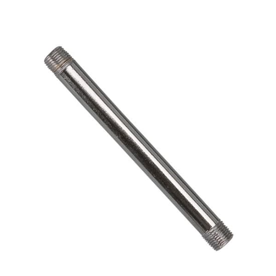 Toledo 100mm Rigid Steel Extension for grease guns, featuring durable zinc plating and rolled threads for secure connections.