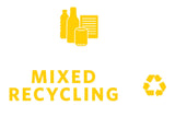 Slim Jim Recycling Station Label - Mixed Recycling