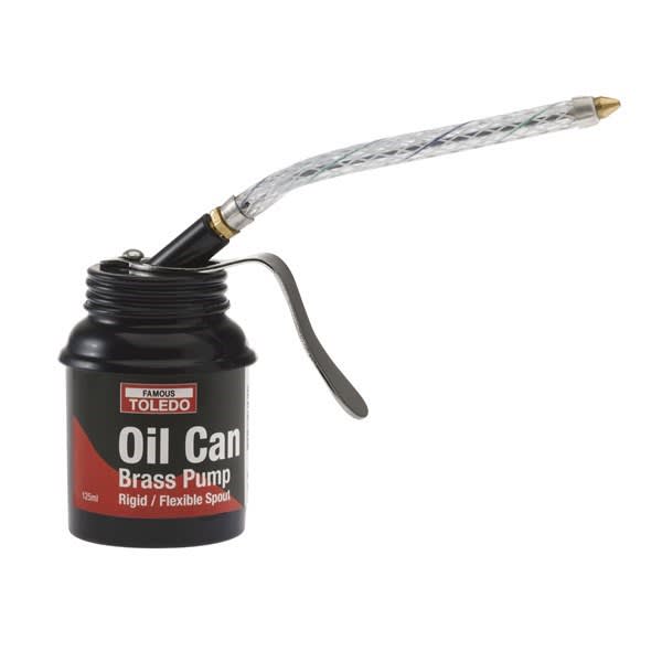 Toledo Pistol Grip Oil Can Rigid & Flexible Spout 125ml