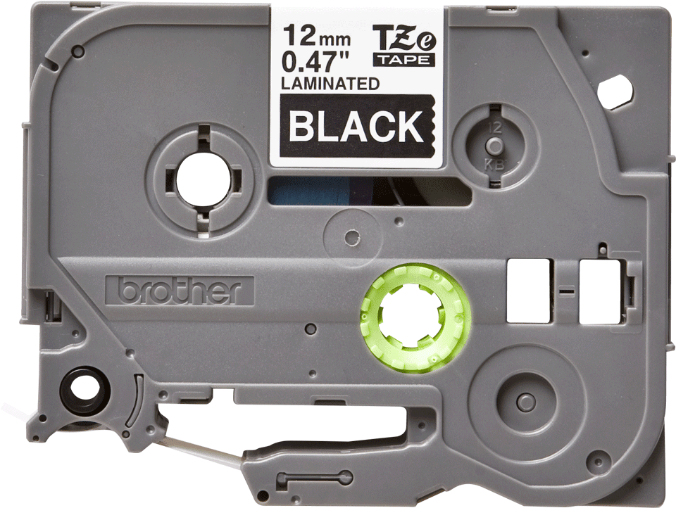 Brother TZe-335 Labelling Tape - White on Black 12mm (Each)
