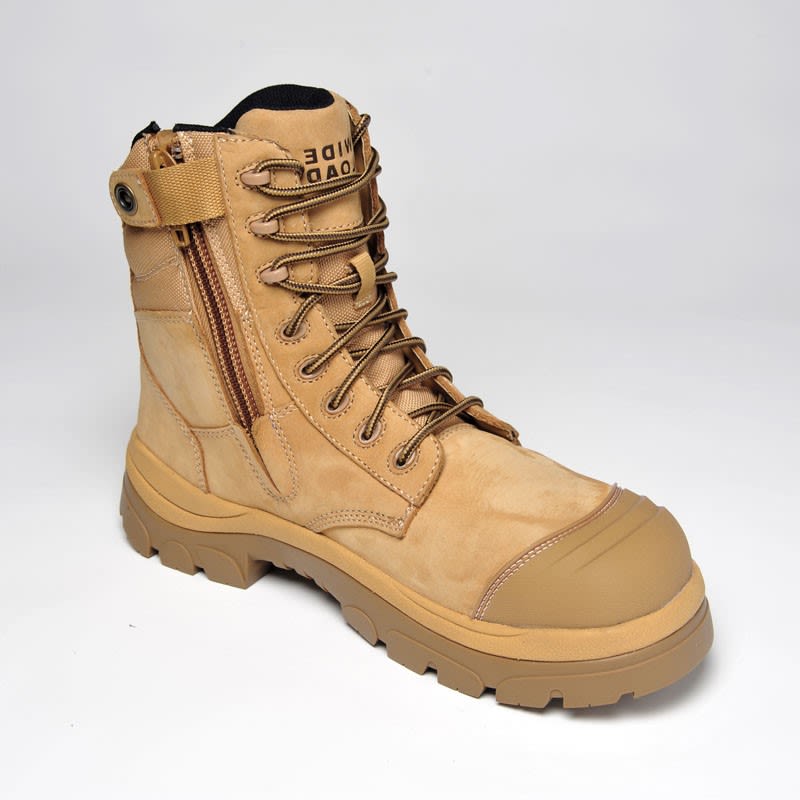 Paraflex, 890WZC Extra Wide Zip Sided Safety Boot - Wheat - 07