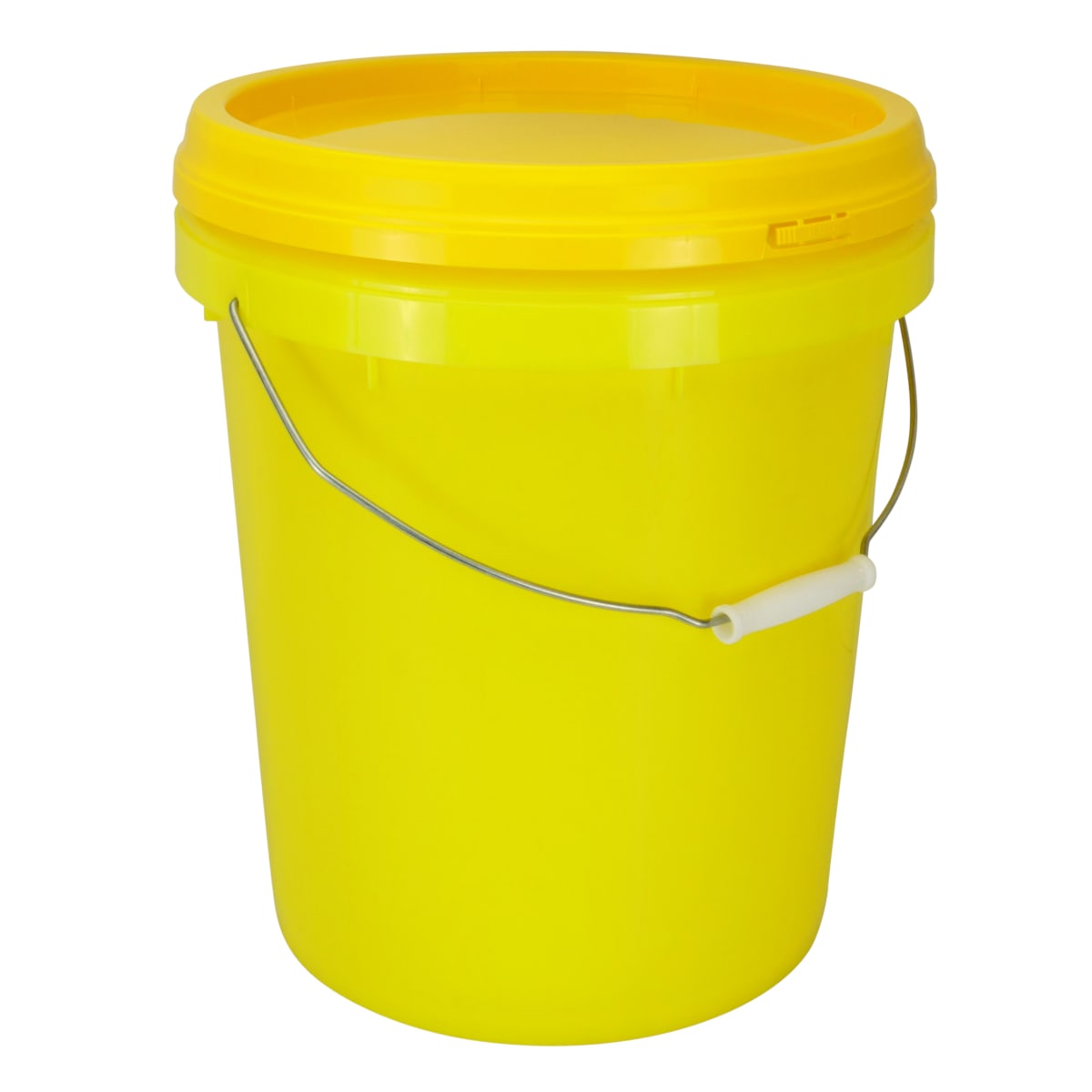 Food Grade Yellow Round Pail with Lid 20L