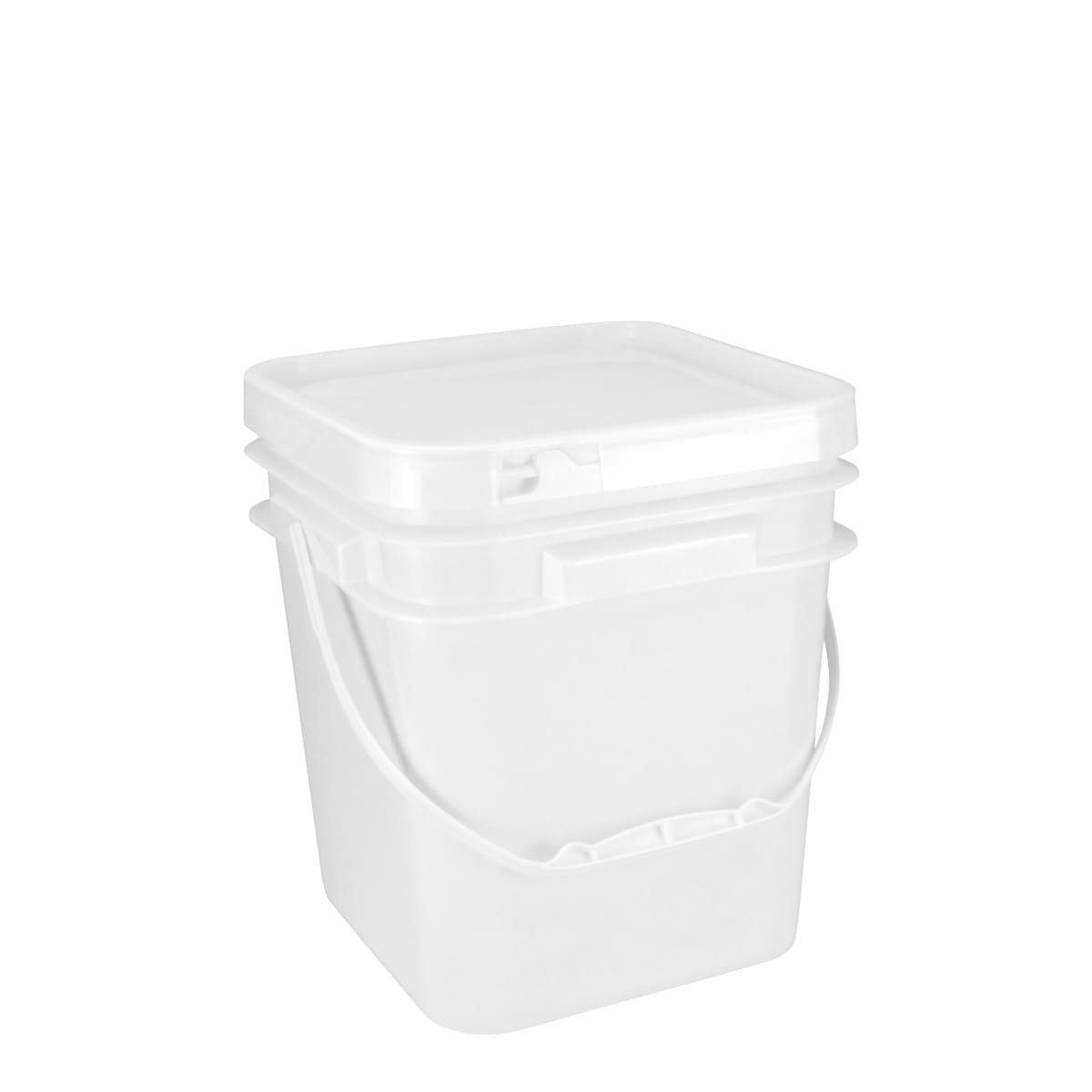 Food Grade White Square Pail and Lid 10L