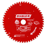 High-performance Diablo 54T-165mm saw blade with Micro-Grain Carbide for clean cuts in aluminium and plastics.