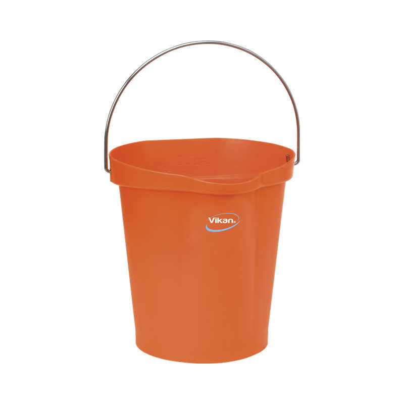 Vikan 28/5686 Heavy Duty Bucket 12L (Each) - Orange