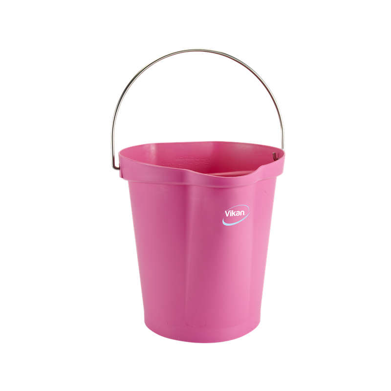 Vikan 28/5686 Heavy Duty Bucket 12L (Each) - Pink