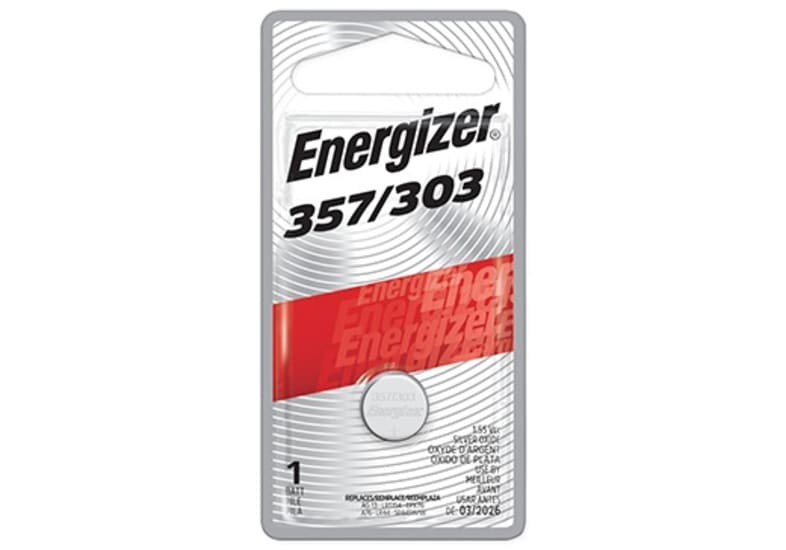 Energizer Battery Coin 357BPZ 1.5V: eco-friendly silver oxide power for toys, watches, and small electronics, ensuring long-lasting performance.