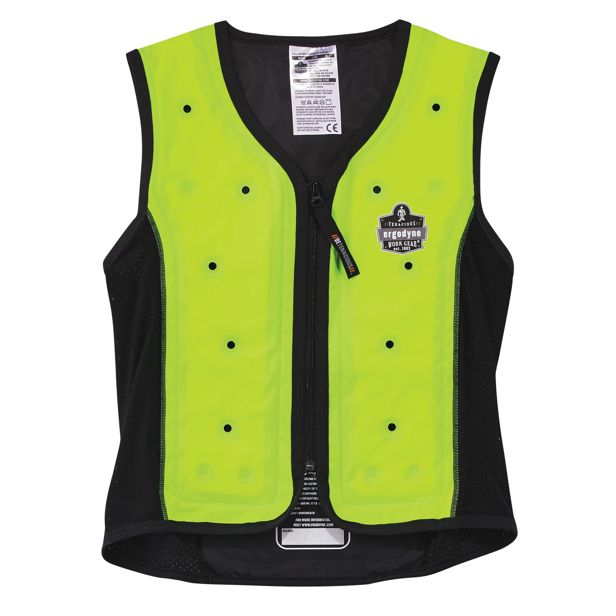 Chill-Its, Premium Dry Evaporative Cooling Vest - Lime - 3XL