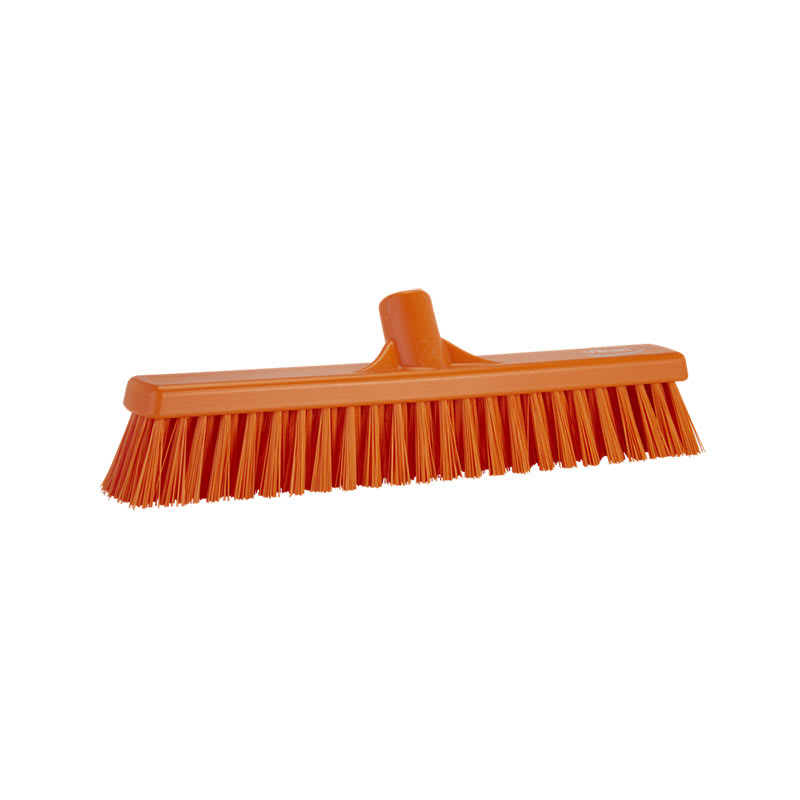 Vikan Floor Broom 28/3174 Soft/Stiff Bristle 410mm - Orange