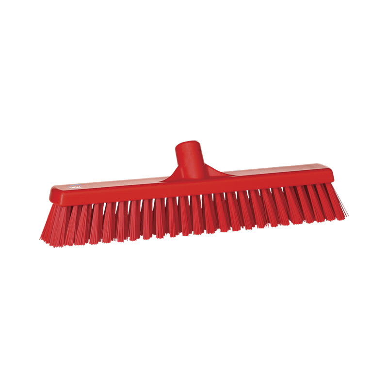 Vikan Floor Broom 28/3174 Soft/Stiff Bristle 410mm - Red