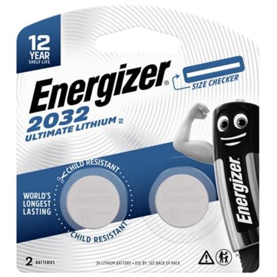 Energizer Battery Coin Ultimate Lithium 2032-Pack of 2 (Each)