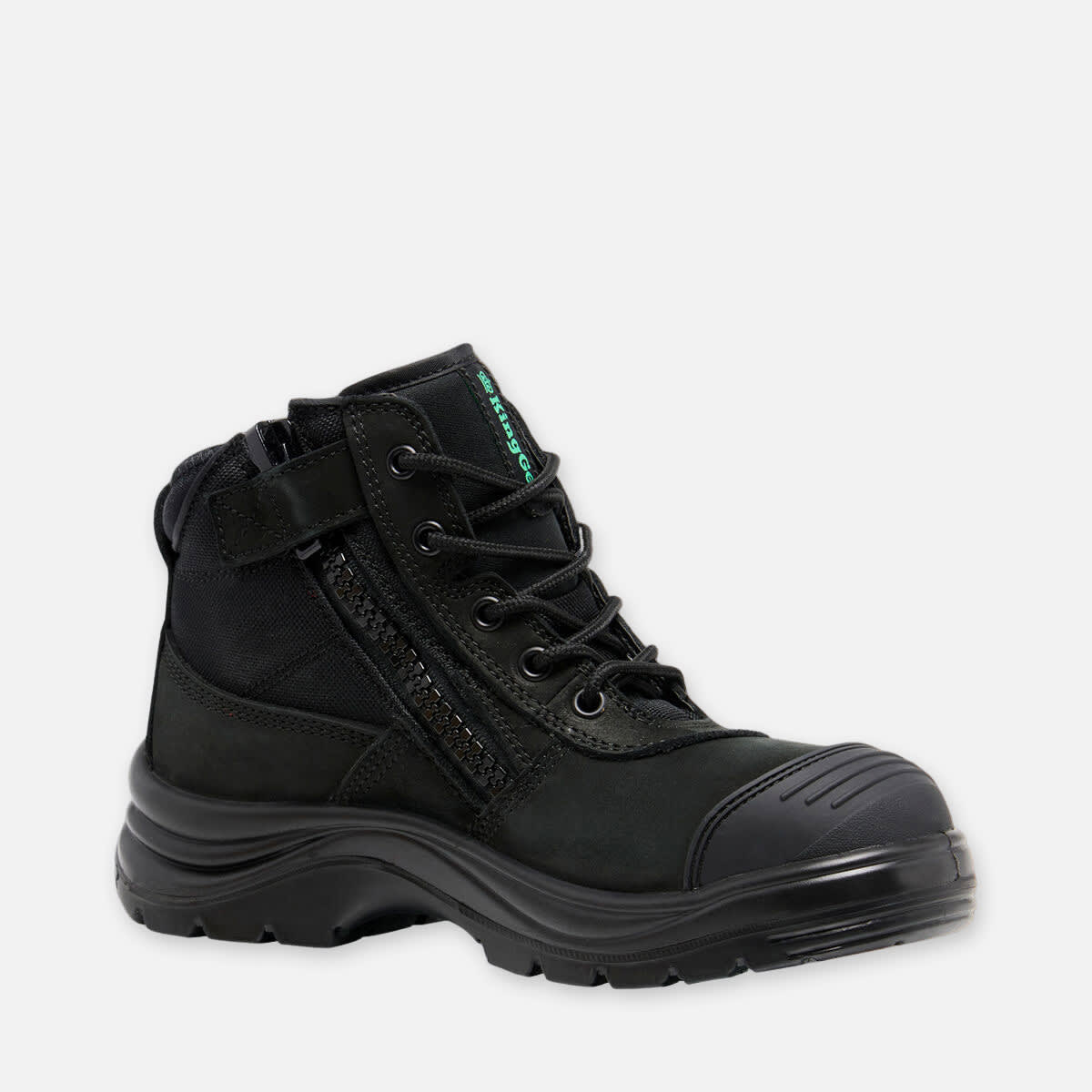 King Gee,K26490 Tradie Zip Sided Safety Boot - Black - 06