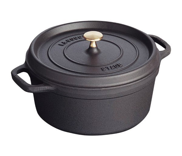 Round Cocotte - 24cm Black  - Staub