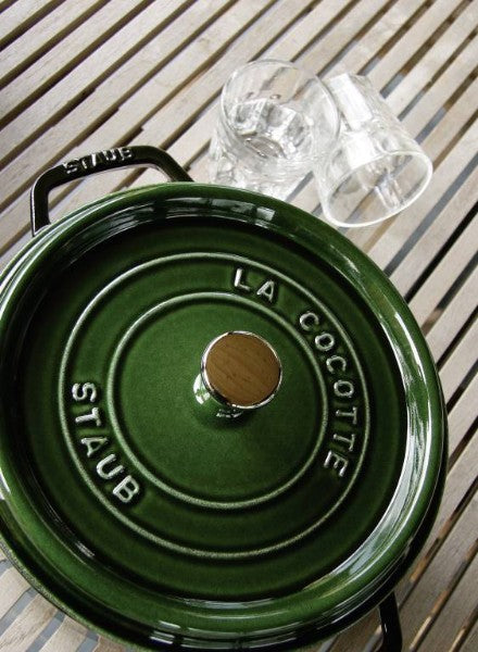 Round Cocotte - 24cm Basil Green - Staub