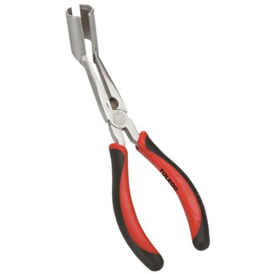 Toledo Spark Plug Lead Pliers-200mm for easy removal of recessed leads and boots; ergonomic handles for comfort and grip.