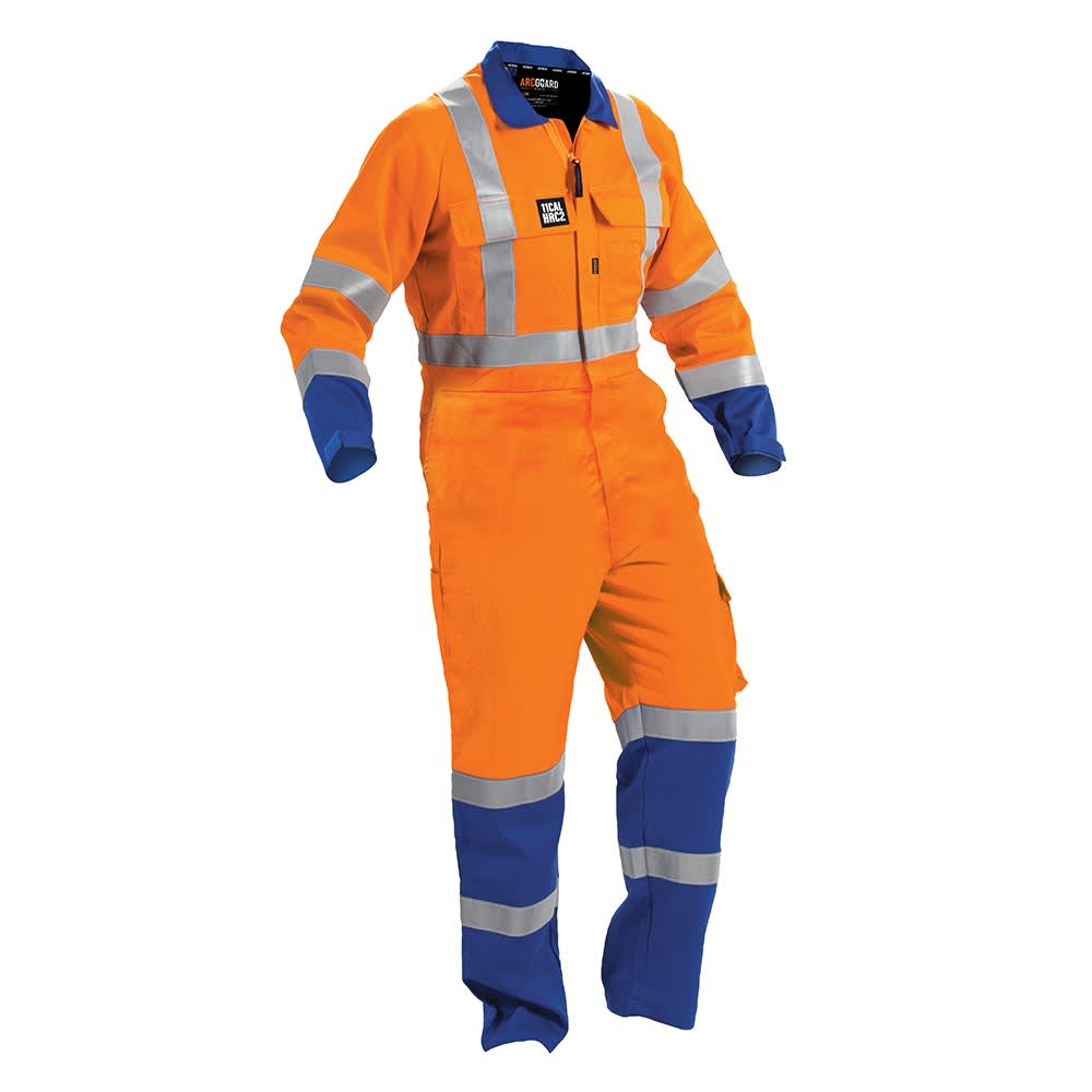 Arcguard, 11cal TTMC-W17 Flame Resistant Overall - Royal Bl/Orange - 107