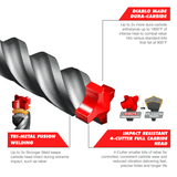 Diablo Rebar Demon SDS-Plus 4-Cut drill bit with full carbide head for durability, designed for precision in reinforced concrete.