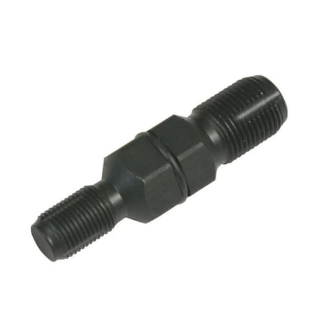 Toledo Spark Plug Thread Chaser with tapered, double-ended design for repairing spark plug threads and removing debris.