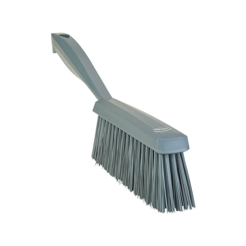 Vikan Hand Bannister Brush, Medium Bristle 330mm - Grey