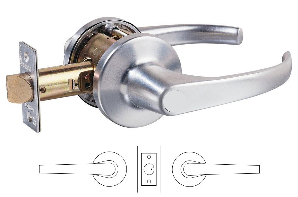 Lockwood L931SC Door Handle Passage Set